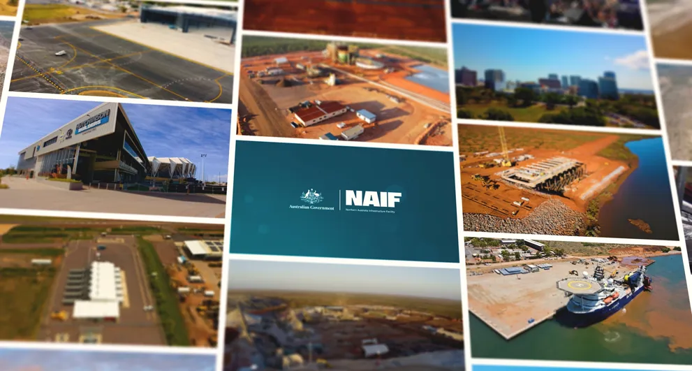 A collection of photos of projects that NAIF has provided finance for used as a thumbnail for the corporate video