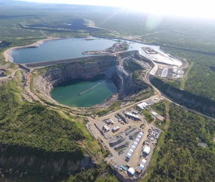 Genex Kidston Pumped Storage Hydro Project Aerial View Of The Renewable Energy Solar Farm on Kidston Pumped Hydro Storage Project